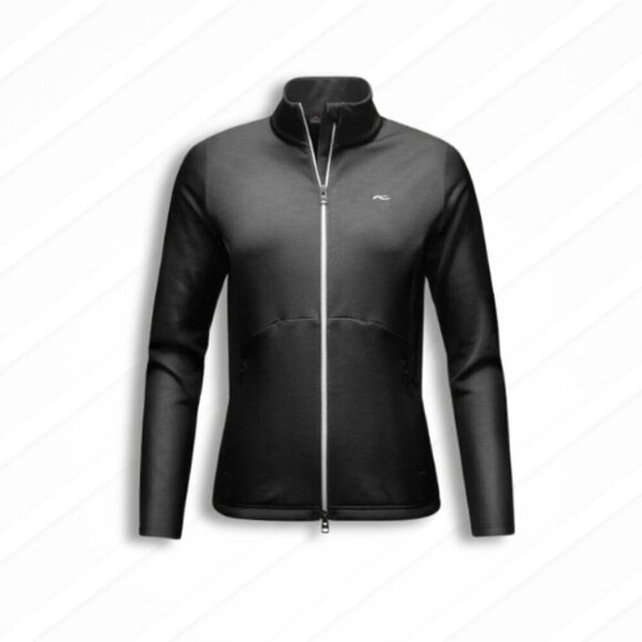KJUS Mirra CL Ladies Quick Dry Thermal Jacket High Neck Full Zip Black Workout L - Picture 1 of 11